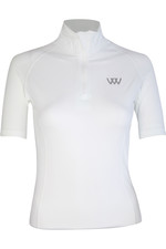 2022 Woof Wear Close Contact Saddle Cloth & Womens Short Sleeve Performance Riding Shirt Bundle WA0006,WS0003 - White